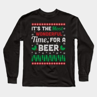 It'S The Most Wonderful Time For A Beer Ugly Long Sleeve T-Shirt